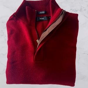 Boss Zip Mock Neck Sweater